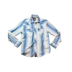 Rafter C Red Dirt Collection Mens Size Large Western Pearl Snap Shirt Cowboy